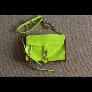 Rebecca Minkoff Neon Yellow Mini Mac EUC